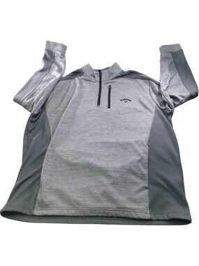 Callaway Mens XL Gray 1/4 Zip Pullover Golf Jacket Polyester Made In Vietnam
